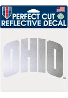 Ohio Bobcats 6x6 Reflective Auto Decal - Silver