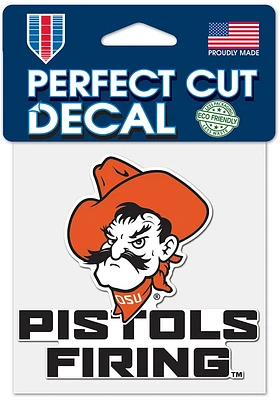 Oklahoma State Cowboys 4x4 Graphic Auto Decal - Orange