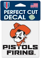 Oklahoma State Cowboys 4x4 Graphic Auto Decal - Orange