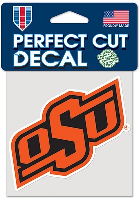 Oklahoma State Cowboys 4x4 Auto Decal - Orange