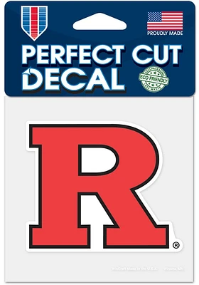 Rutgers Scarlet Knights 4x4 Auto Decal - Red