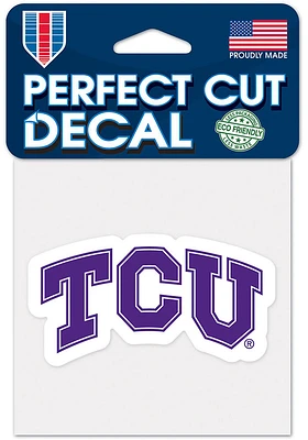 TCU Horned Frogs 4x4 Design Auto Decal - Purple