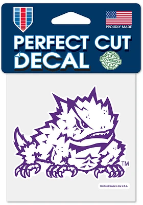 TCU Horned Frogs 4x4 Graphic Auto Decal - Purple