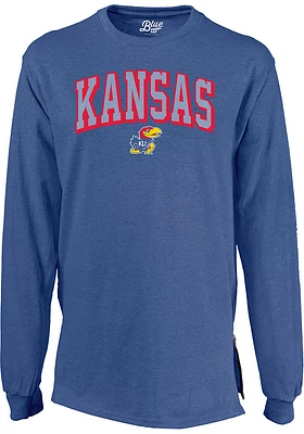 Kansas Jayhawks Womens Blue Gocup Side Zip LS Tee