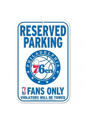 Philadelphia 76ers Parking Sign - Red