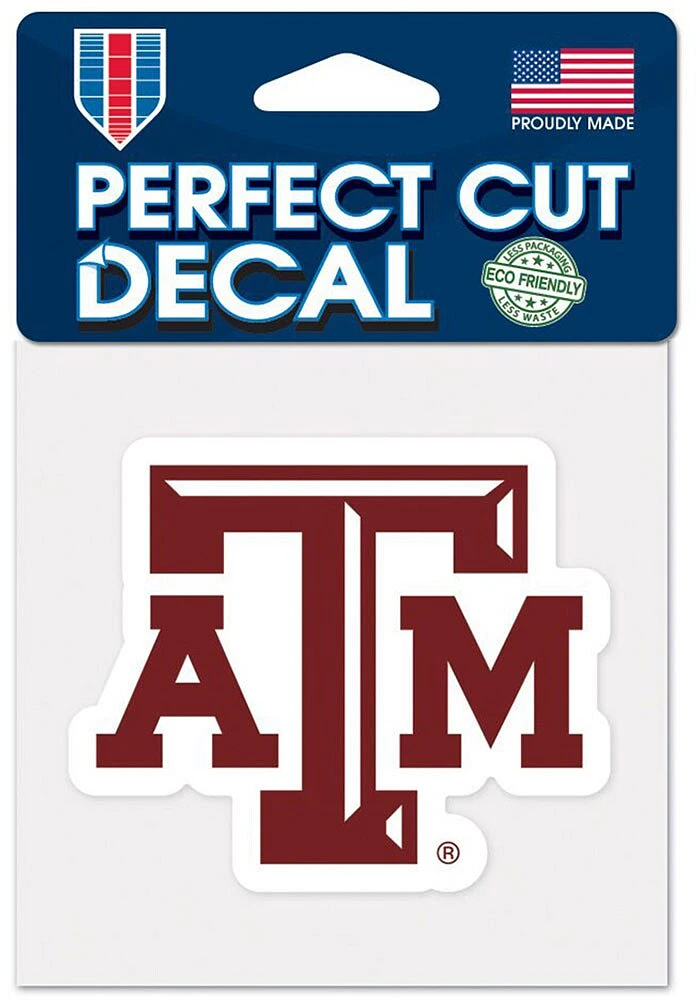 Texas A&M Aggies 4x4 Design Auto Decal - Maroon