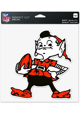 Brownie  Cleveland Browns 8x8 Retro Auto Decal - Orange
