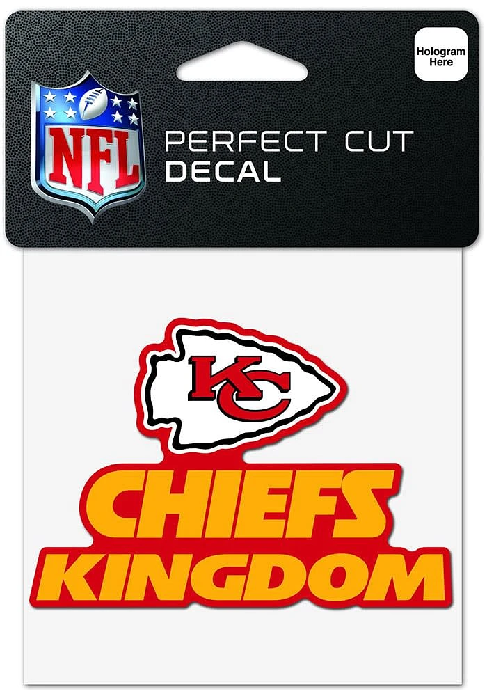 Kansas City Chiefs 4x4 Slogan Auto Decal - Red