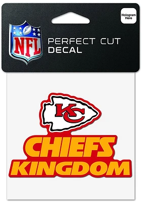 Kansas City Chiefs 4x4 Slogan Auto Decal - Red