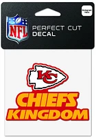Kansas City Chiefs 4x4 Slogan Auto Decal - Red