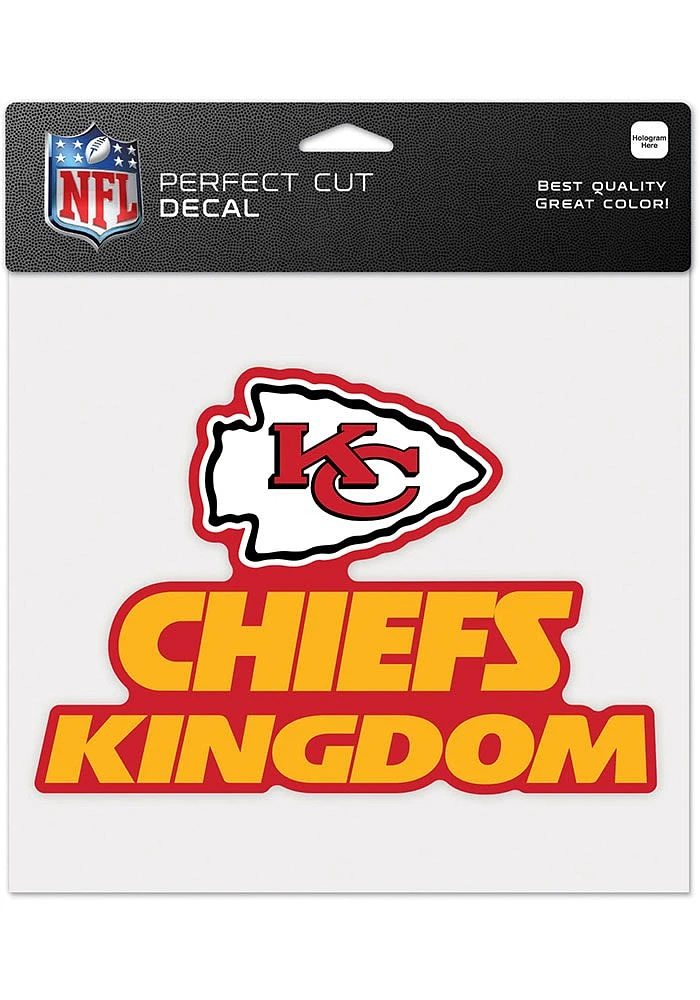 Kansas City Chiefs 8x8 Slogan Auto Decal - Red