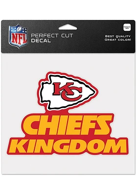 Kansas City Chiefs 8x8 Slogan Auto Decal - Red