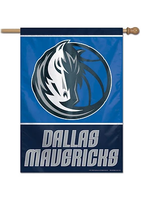 Dallas Mavericks 28x40 Red Silk Screen Sleeve Banner - Blue