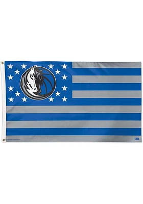 Dallas Mavericks Americana Silk Screen Grommet Flag - Blue