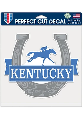 Kentucky 8x8 Horseshoe Auto Decal - Blue
