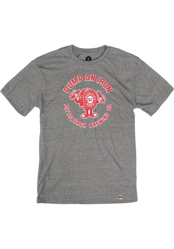 Rally Pittsburgh Grey Bottle Cap Short Sleeve Fashion T Shirt