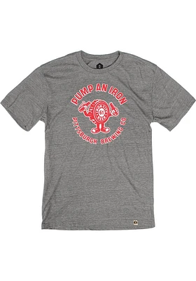 Rally Pittsburgh Grey Bottle Cap Short Sleeve Fashion T Shirt