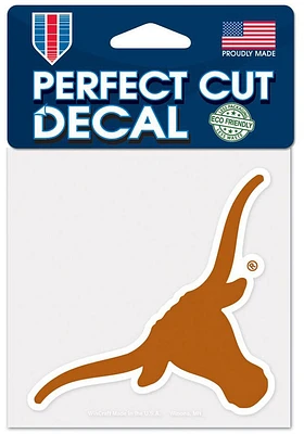Texas Longhorns 4x4 Design Auto Decal - Burnt Orange