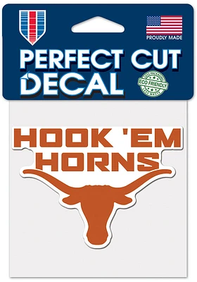Texas Longhorns 4x4 Auto Decal - Burnt Orange
