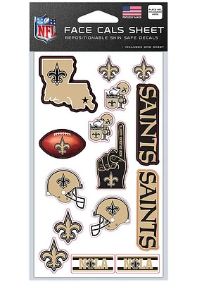 New Orleans Saints 4x7 Face Tattoo