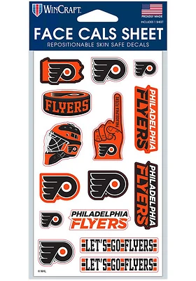 Philadelphia Flyers 4x7 Face Tattoo