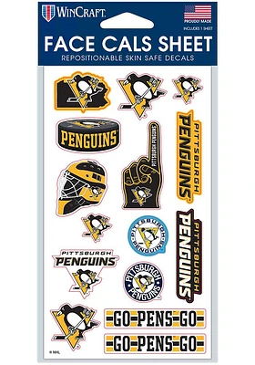 Pittsburgh Penguins 4x7 Face Tattoo