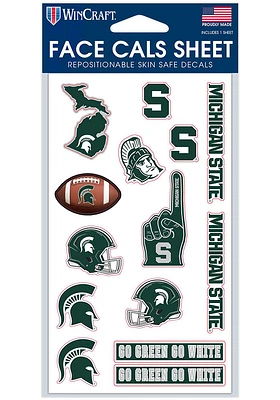 Michigan State Spartans 4x7 Face Tattoo