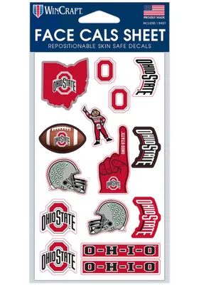 Ohio State Buckeyes 4x7 Face Tattoo