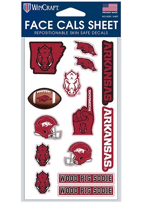 Arkansas Razorbacks 4x7 Face Tattoo
