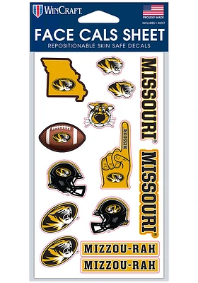 Missouri Tigers 4x7 Face Tattoo
