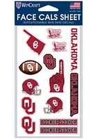 Oklahoma Sooners 4x7 Face Tattoo