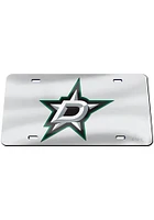 Dallas Stars Silver Team Logo Silver Car Accessory License Plate