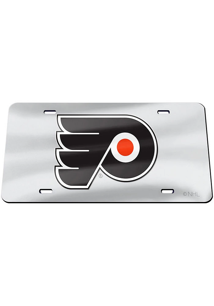 Philadelphia Flyers Silver Team Logo Silver Car Accessory License Plate