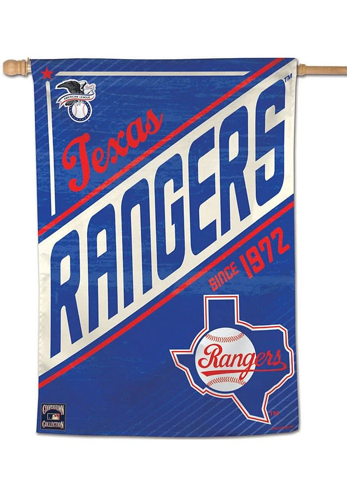 Texas Rangers 28x40 Cooperstown Banner - Blue