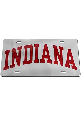 Indiana Hoosiers Silver Team Logo Silver Car Accessory License Plate