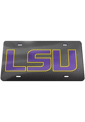 LSU Tigers Grey Classic Car Accessory License Plate
