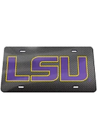 LSU Tigers Grey Classic Car Accessory License Plate