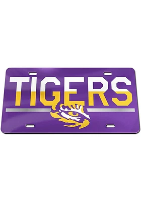 LSU Tigers Purple Specialty Car Accessory License Plate