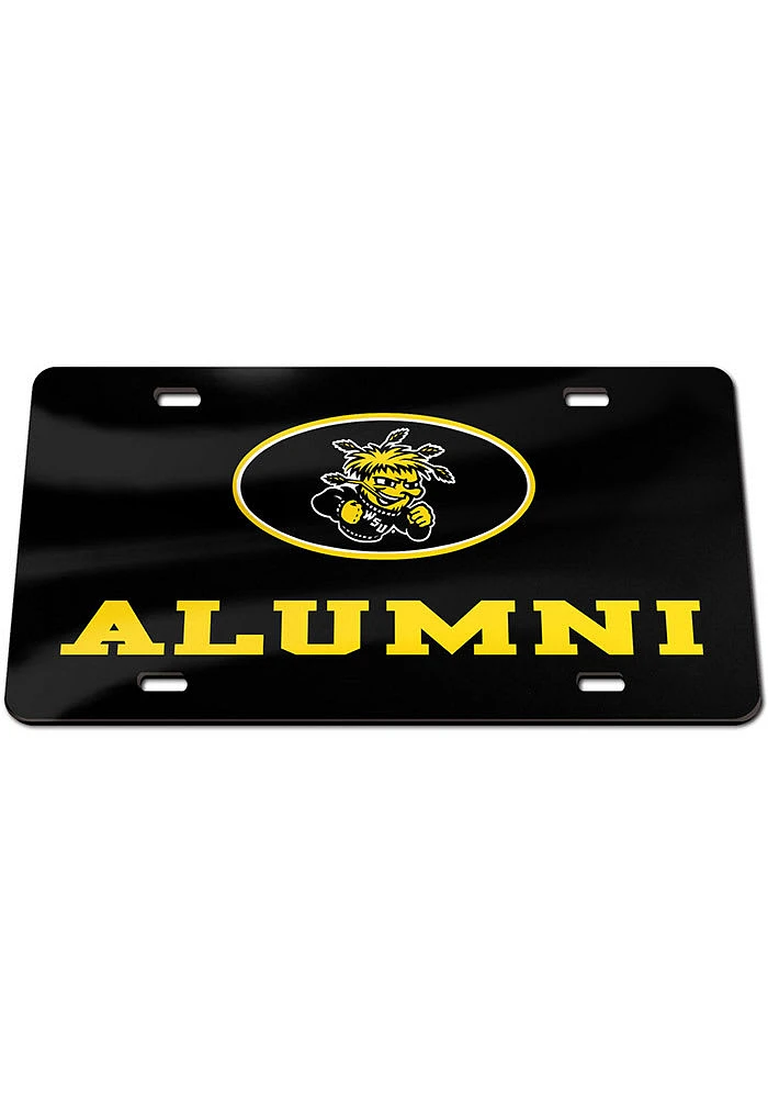 Wichita State Shockers Black Classic Car Accessory License Plate