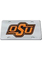 Oklahoma State Cowboys Silver Team Logo Silver Car Accessory License Plate