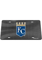 Kansas City Royals Grey Carbon Fiber Car Accessory License Plate