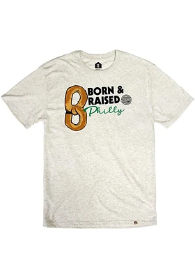 Rally Philadelphia Oatmeal Born Raised Philly Short Sleeve Fashion T Shirt
