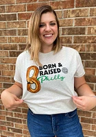 Rally Philadelphia Oatmeal Born Raised Philly Short Sleeve Fashion T Shirt