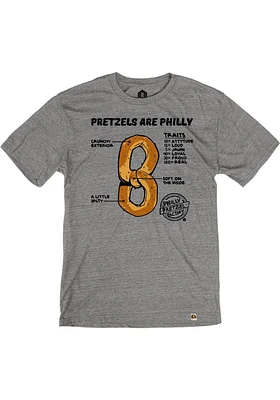 Rally Philadelphia Grey Pretzels Are Philly Short Sleeve Fashion T Shirt