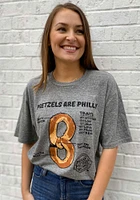 Rally Philadelphia Grey Pretzels Are Philly Short Sleeve Fashion T Shirt
