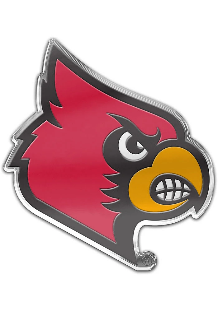 Louisville Cardinals Auto Badge Car Emblem - Red