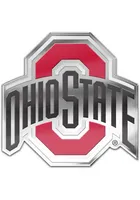 Ohio State Buckeyes Auto Badge Car Emblem - Red