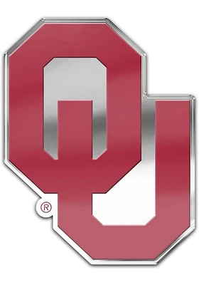 Oklahoma Sooners Auto Badge Car Emblem - Red