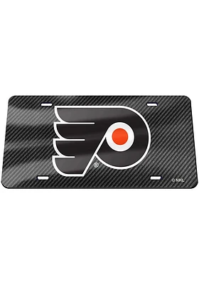 Philadelphia Flyers Grey Carbon Fiber Car Accessory License Plate