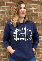 Rally Kansas City Mens Navy Blue Boulevard Long Sleeve Hoodie
